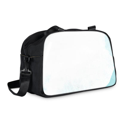 Crossbody Travel Fitness Bag - Subtle Abstract Ocean Blue and White