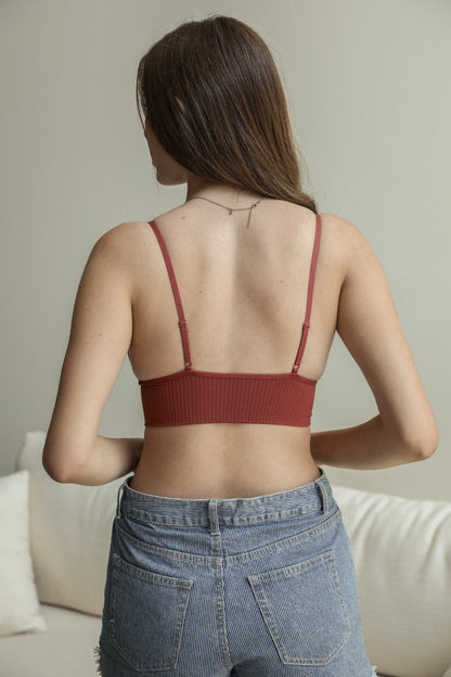 Waistband Loop Lace Brami – Feminine Stretchy Cami Top