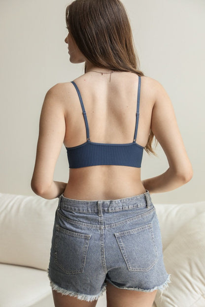 Waistband Loop Lace Brami – Feminine Stretchy Cami Top