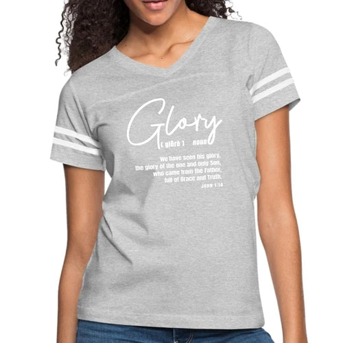 Womens Vintage Sport Graphic T-shirt - Glory - Christian Inspiration