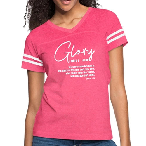 Womens Vintage Sport Graphic T-shirt - Glory - Christian Inspiration