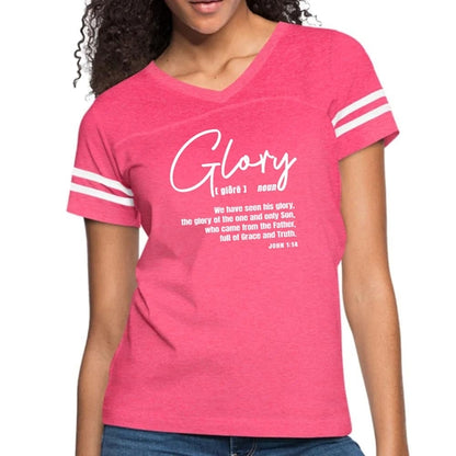 Womens Vintage Sport Graphic T-shirt - Glory - Christian Inspiration