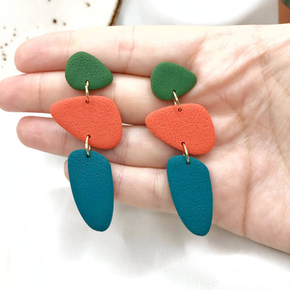 Autumn Trio Handmade Polymer Clay Earrings - Stylish Anti Allergic